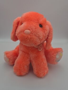 Plush Orange Puppy Stuffed Animal - Soft Cozy Toy